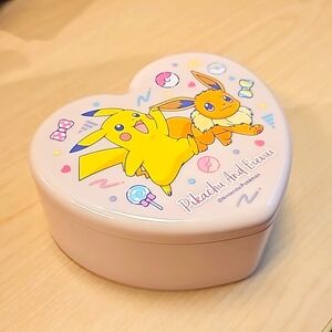 Pikachu And Eievui Pokémon Heart-shaped Jewelry Box, NWOT
